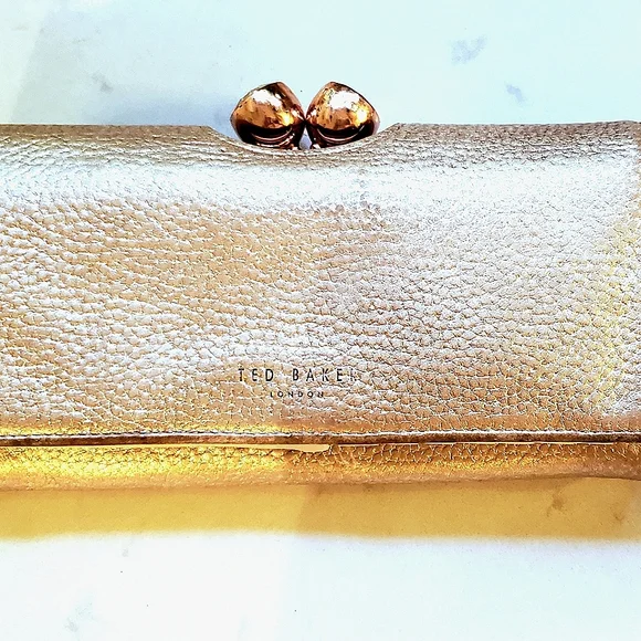 Ted Baker | Bags | Ted Baker Gold Wallet | Poshmark